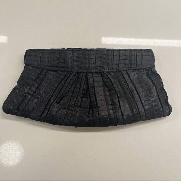 Lauren Merkin black metallic clutch - Picture 1 of 2